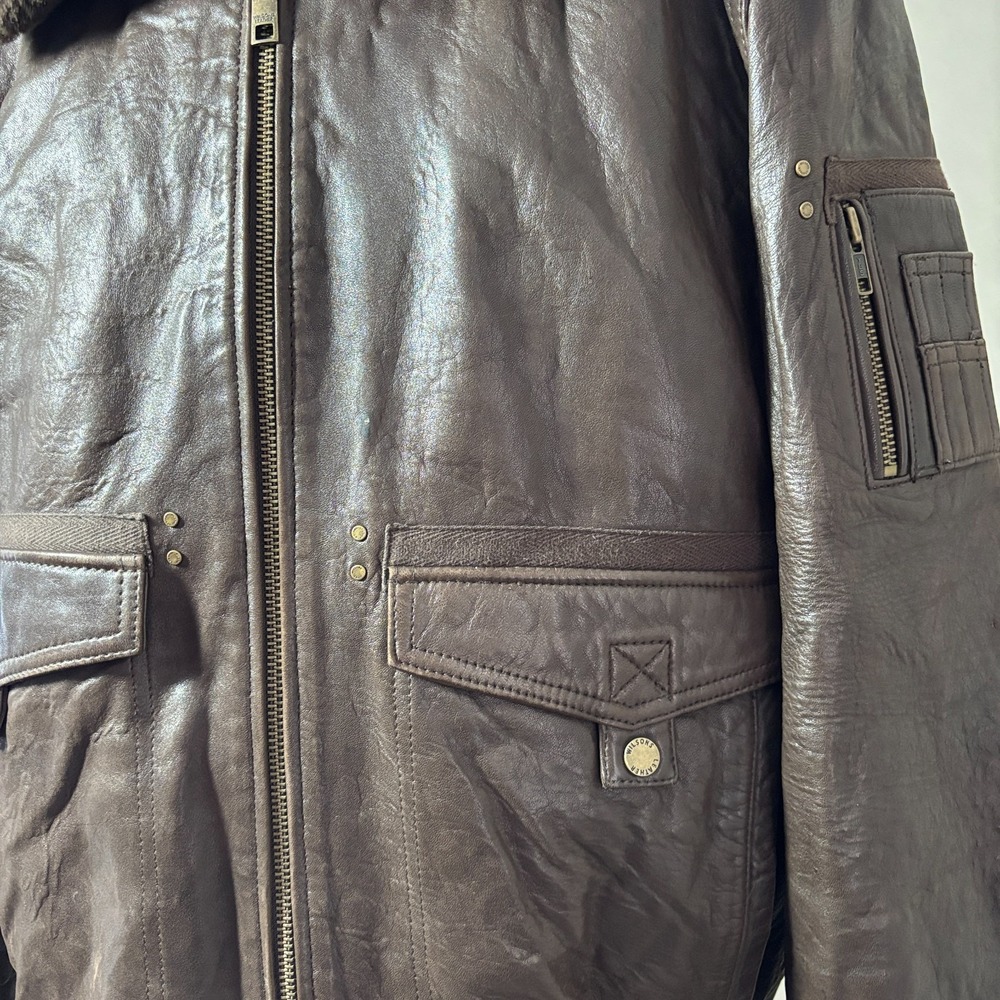 Wilsons Leather Bomber Jacket Brown Shearling Collar XL Men's Flight Style - Picture 6 of 16